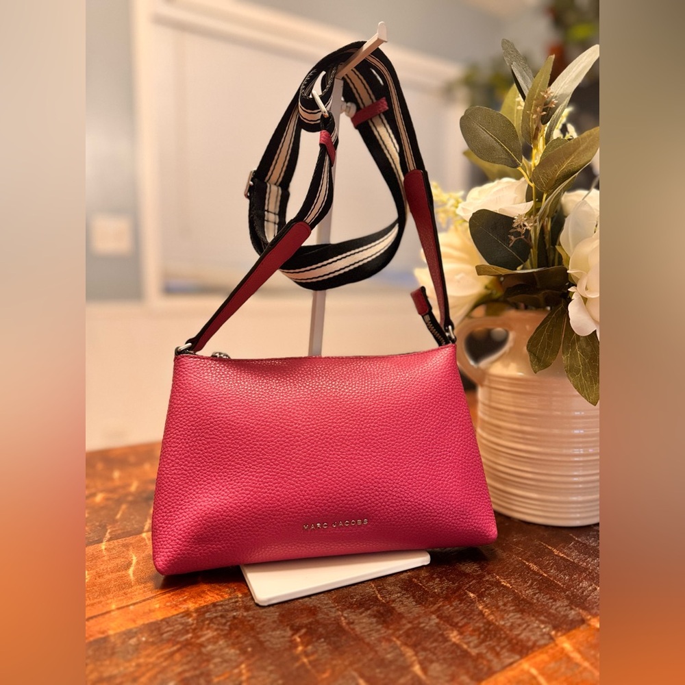Marc Jacobs The Cosmo Leather Crossbody Bag Pebble Leather Pink